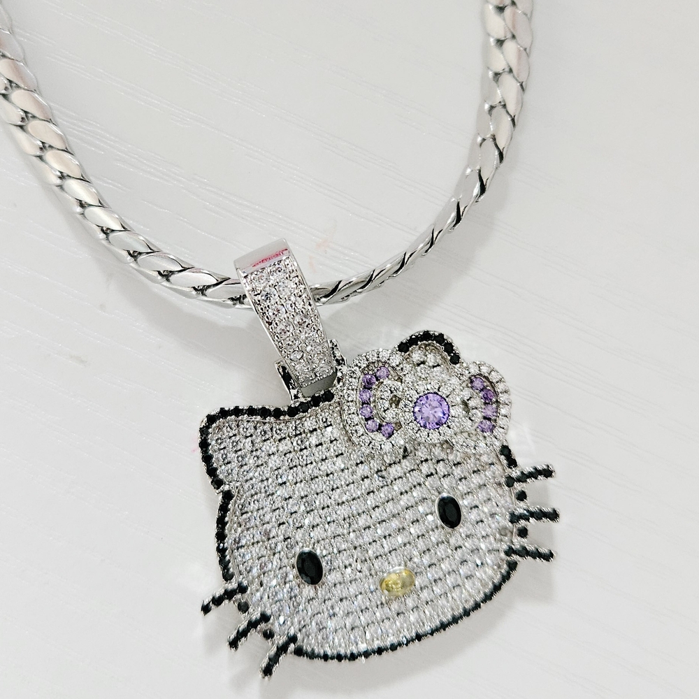 Hello Kitty Silver And Gold Pendant Necklace